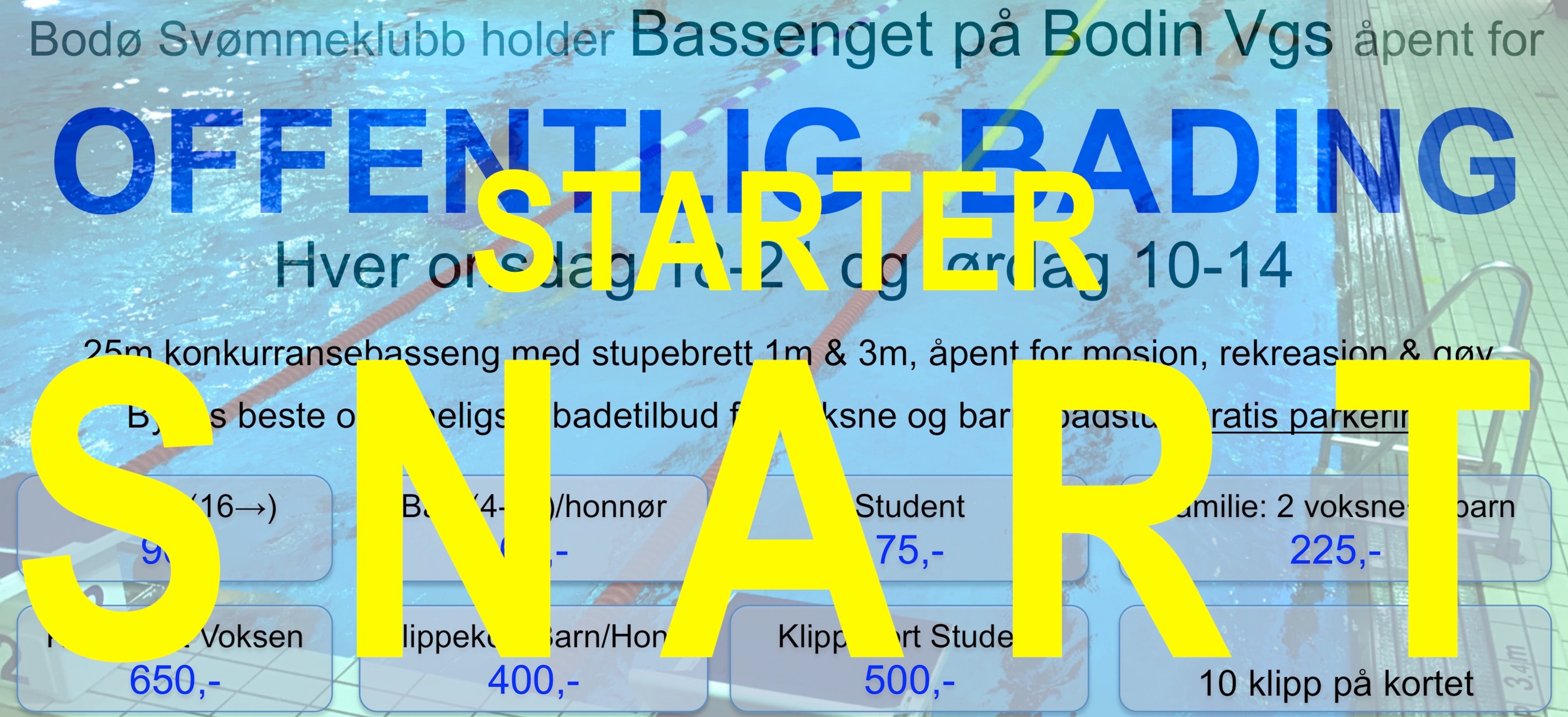 Offentlig bading - utsatt oppstart
